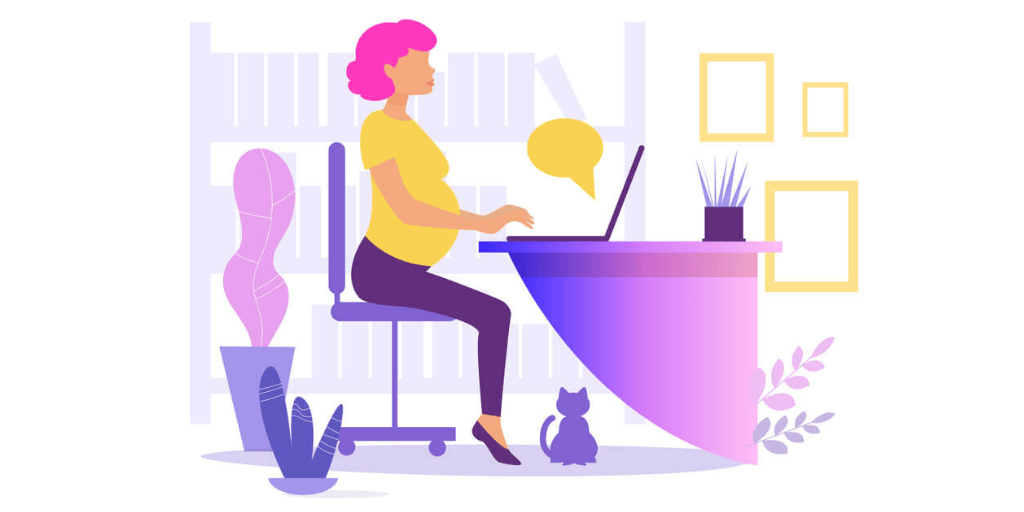 A pregnant lady looking for Work-From-Home Jobs for Pregnant Women